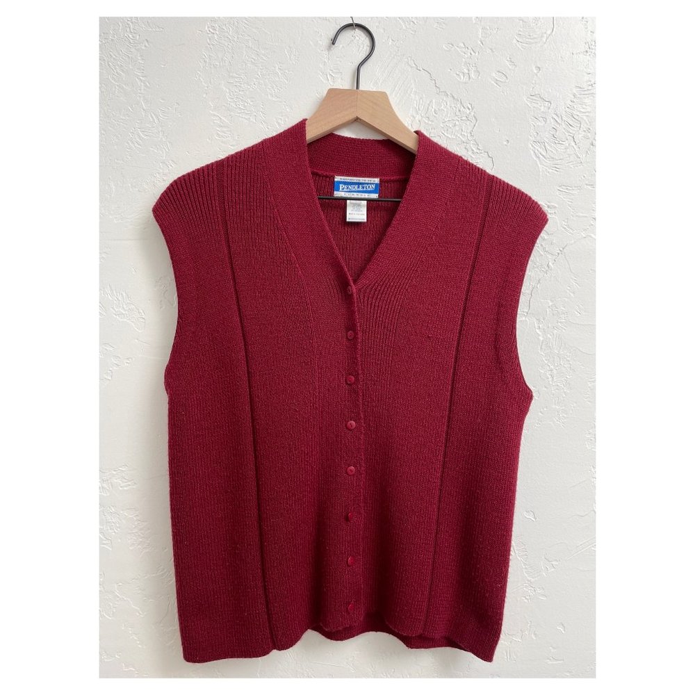 Pendleton Wool Sweater Button Down Vest